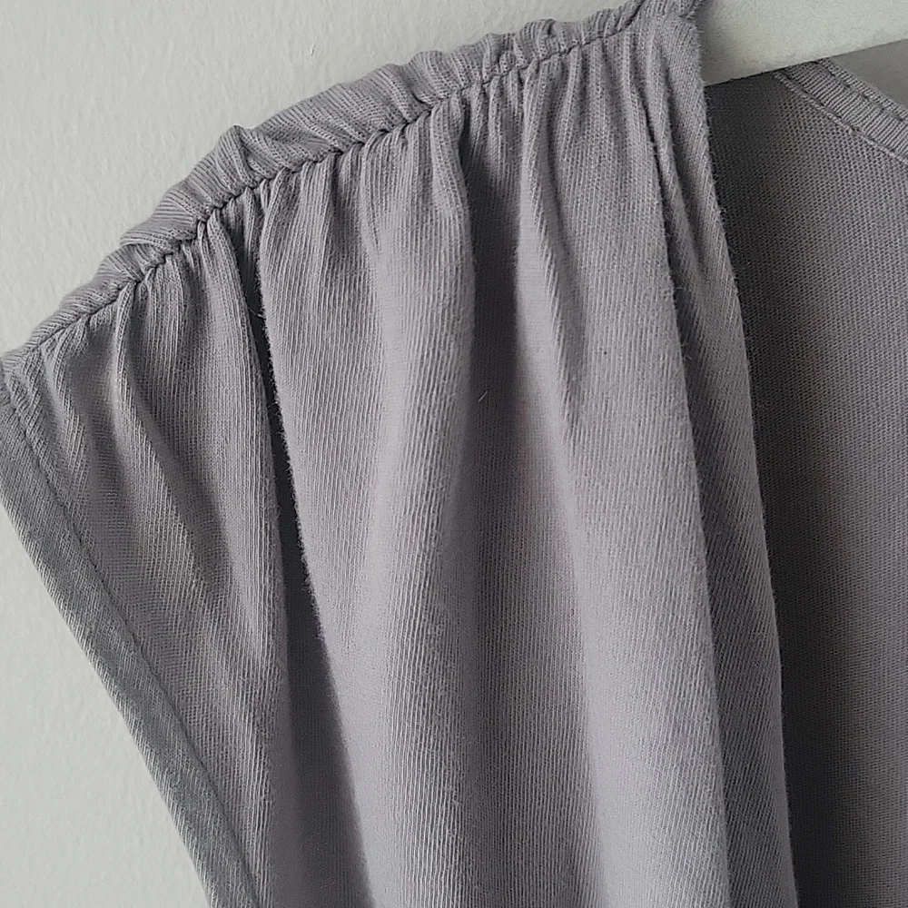 Old‎ Navy Swimsuit Cover Up Dress Women Small Gray Tie Waist Cotton